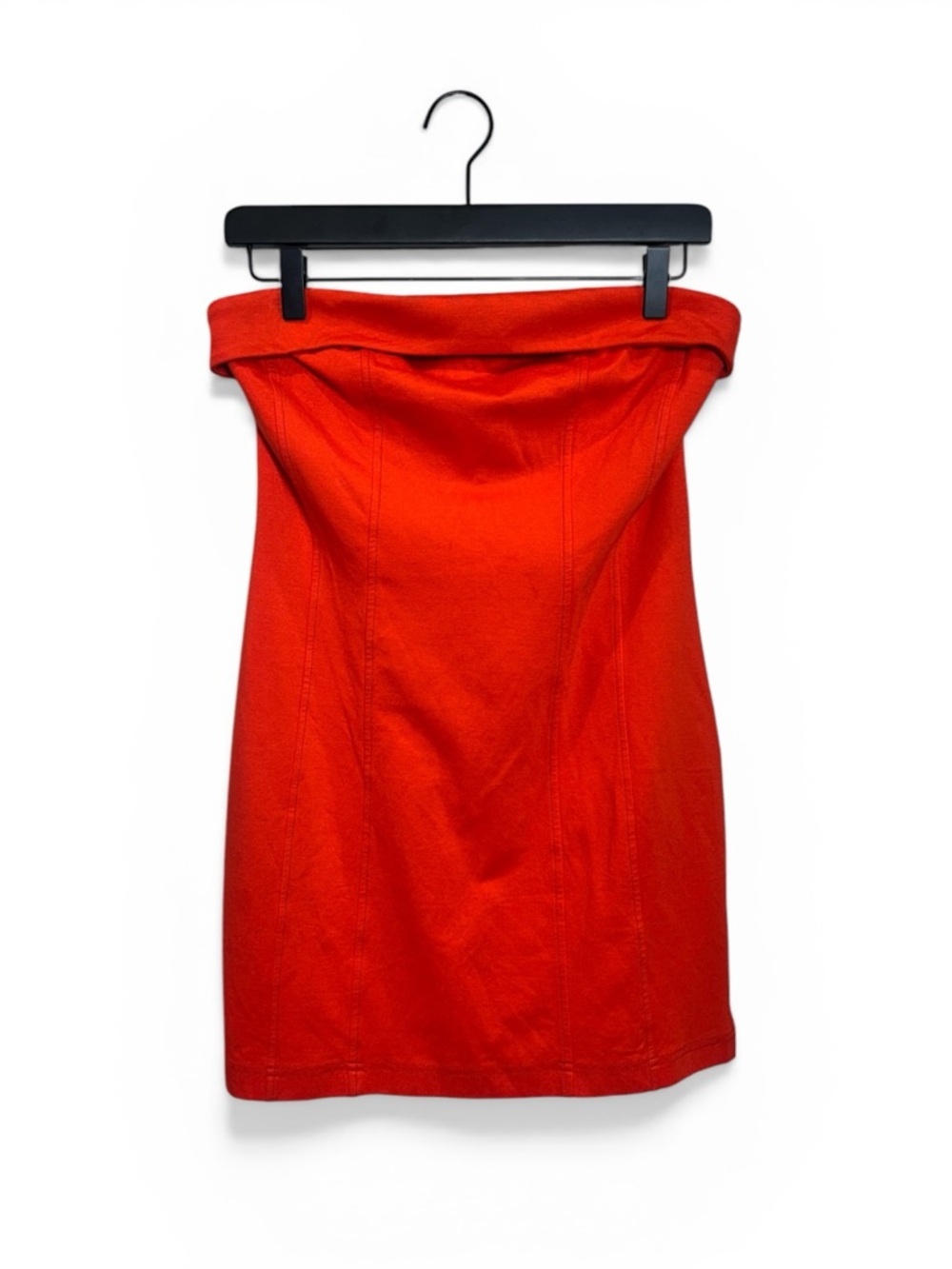 Urban Outfitters Red Orange Off-Shoulder Mini Skirt